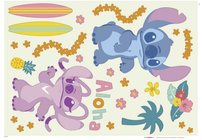 Sticker mural Stitch Aloha