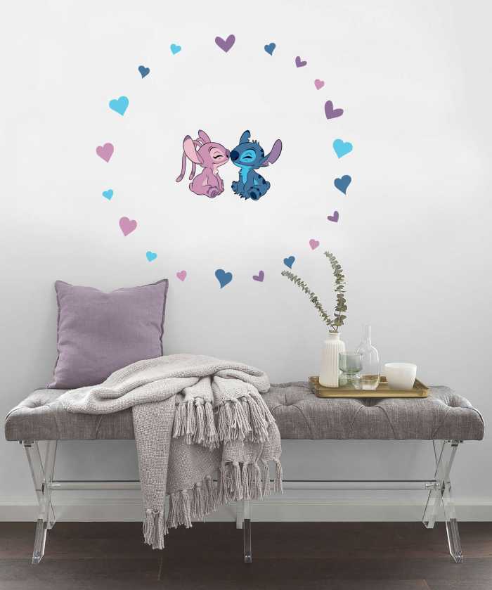 Sticker mural Stitch and Angel Cutie